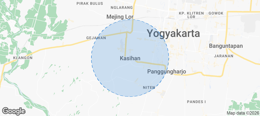 Kecamatan Kasihan Airbnb map